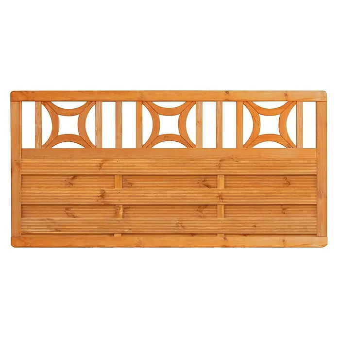Sichtschutzelement Bern - 180 x 90 cm, Holz, Pinie - Holzzaunpaneel mit dekorativem Muster für den Garten. Robustes Element für Privatsphäre und ästhetische Aufwertung Ihres Außenbereichs.