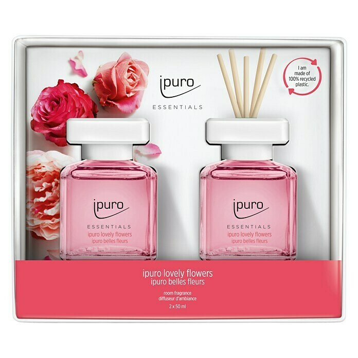 Ipuro Essentials Parfum d’ambiance Lovely Flowers 2 x 50 ml