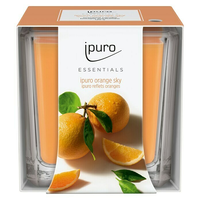 Ipuro Essentials DuftkerzeIm Glas, Orange Sky Front View