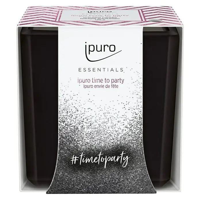 Ipuro Essentials Duftkerze - Im Glas, Time For Party - ipuro Essentials Duftkerze "Time to Party" im stilvollen Design. Bringt festliche Stimmung mit einem verführerischen Duft.