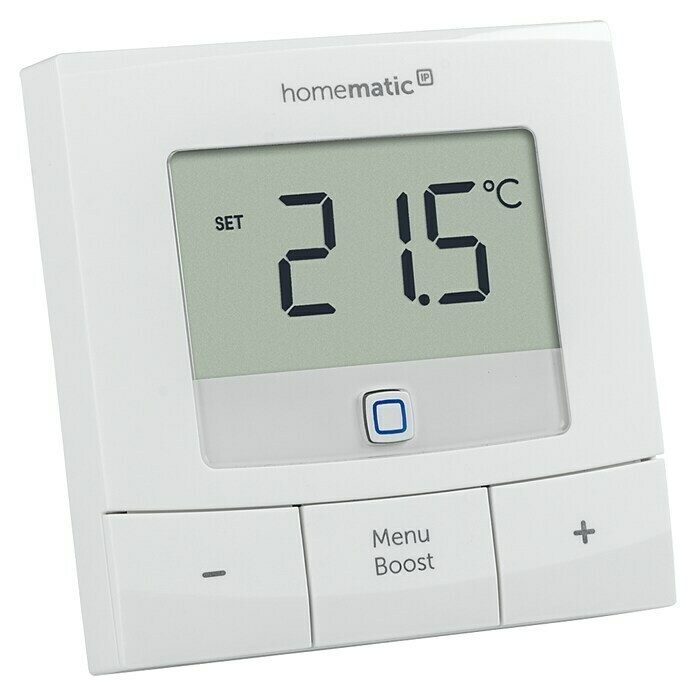 Homematic IP Funk-Raumthermostat HmIP-WTH-BWeiß, Batteriebetrieben, 22 x 85 x 85 mm Diagonal View