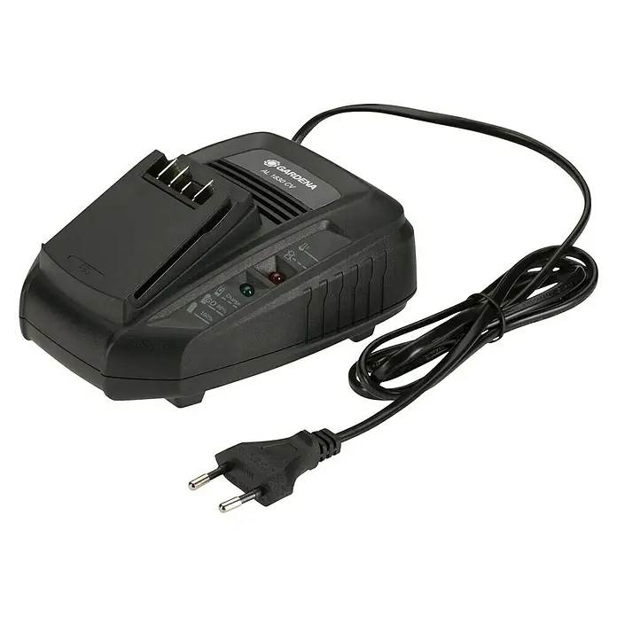 Gardena Power for All 18V Kit de iniciación Starter-Set 18V/45 + AL 1830 CV - 18 V, 2,5 Ah, 1 batería - El cargador Gardena AL 1830 CV con cable de alimentación carga rápidamente las baterías de iones de litio y tiene un indicador LED para el estado de carga.
