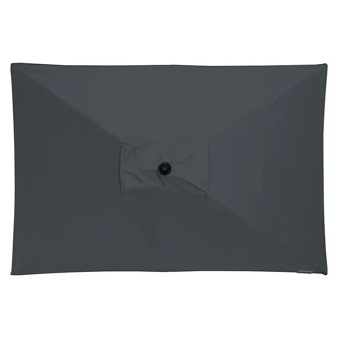 Doppler Active Marktschirm Auto Tilt - Anthrazit, Bespannungsmaß (L x B): 210 x 140 cm - Grauer rechteckiger Sonnenschirm mit quadratischer Nabe, ideal für den Einsatz im Freien und für den Schutz vor der Sonne.