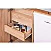 Respekta Schrankküche Peter (Breite: 104 cm, Schwarz/Eiche, Mit Duo-Kochmulde und Mikrowelle) | BAUHAUS