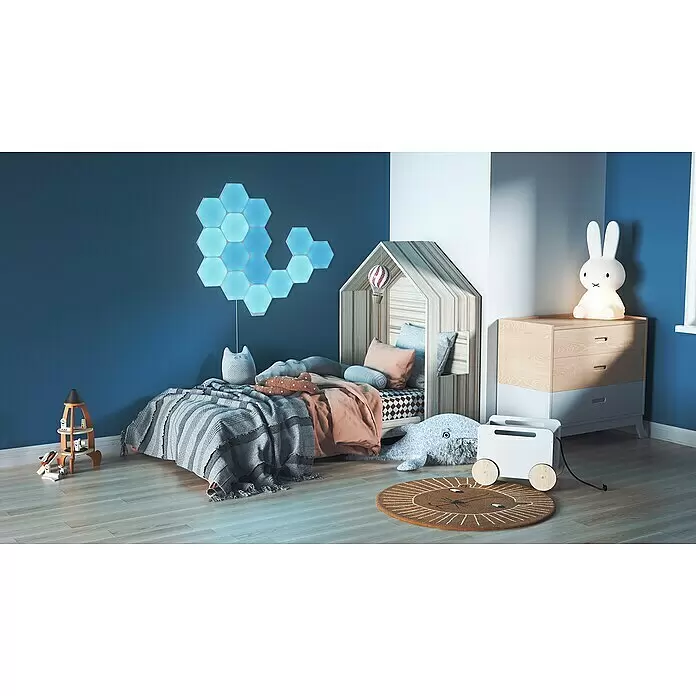Nanoleaf Erweiterungskit Shapes Hexagons 3 Panels - 3 Stk., Weiß, RGBW, Hexagons, Smart Home-fähig: Ja - Stimmungsaufnahme
