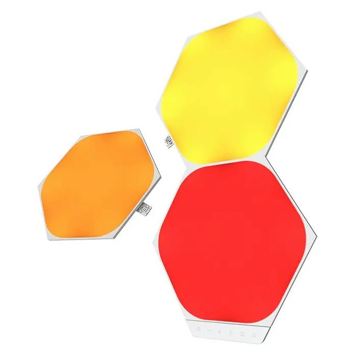 Nanoleaf Erweiterungskit Shapes Hexagons 3 Panels - 3 Stk., Weiß, RGBW, Hexagons, Smart Home-fähig: Ja - Intelligente Nanoleaf-Lichtpaneele mit individueller Farbgestaltung zur Schaffung einzigartiger Lichteffekte und einer angenehmen Atmosphäre.