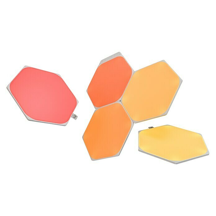 Nanoleaf LED-Panel Shapes Hexagons 5er Starter Set 2. GenerationL x B x H: 23 x 20 x 0,6 cm, Weiß, RGBW Front View