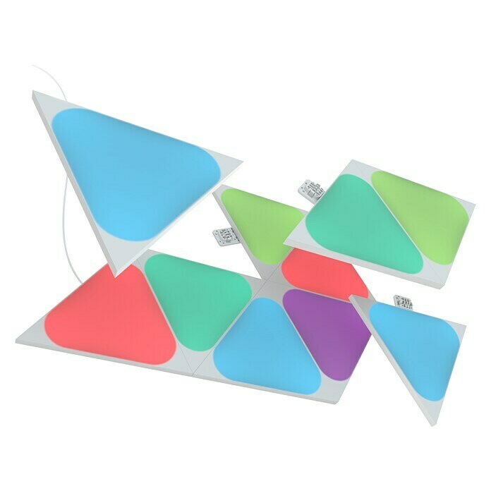 Nanoleaf LED-Panel Shapes Mini Triangles 10er Erweiterung 2. GenerationL x B x H: 10 x 11,5 x 0,6 cm, Weiß, RGBW Front View