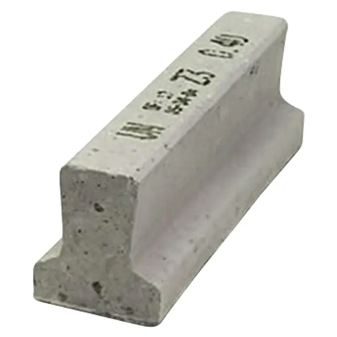 BHS Madrid Base de hormigón Viga simple T - Largo: 2 m, Apto para: Paredes de refuerzo - Bordillo de hormigón con perfil en T y marcaciones. Este producto de construcción asegura bordes definidos y estabilidad.