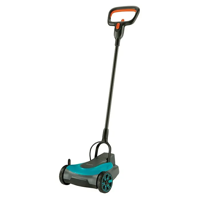 Gardena Power for All 18V Akku-Rasenmäher - 18 V, 1 Akku, 2,5 Ah, Schnittbreite: 22 cm - Ein Gardena Akku-Rasenkantenschneider mit verstellbarem Griff und Rädern für präzise Rasenkantenpflege. Ideal für den Garten.