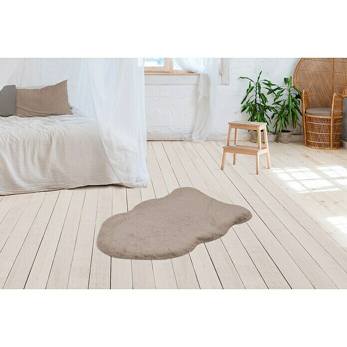 Deko-Kunstfell HappyTieroptik, Taupe, 90 x 60 cm, 100 % Polyester (Flor) Mood Shot