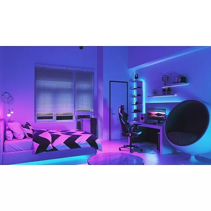 Nanoleaf Smart-LED-Band Essentials Lightstrip Erweiterungskit - 23 W, Weiß, Länge: 1 m, RGBW - Stimmungsaufnahme