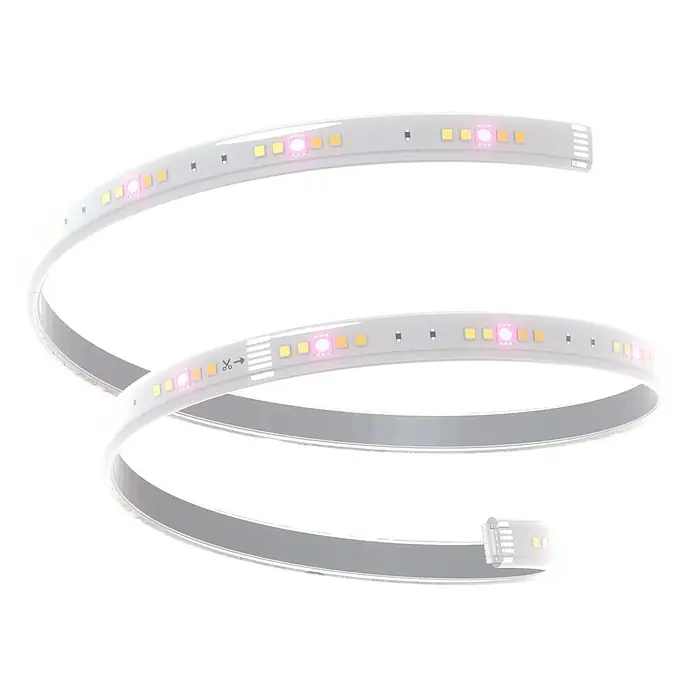 Nanoleaf Smart-LED-Band Essentials Lightstrip Erweiterungskit - 23 W, Weiß, Länge: 1 m, RGBW - Eine gewundene LED-Lichterkette mit bunten Dioden auf einem transparenten Band. Ideal zur stimmungsvollen Beleuchtung im Innenbereich.