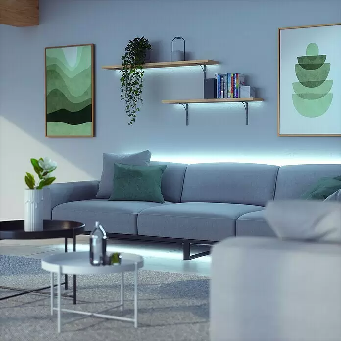 Nanoleaf Smart-LED-Band Essentials Lightstrip Starterkit - 23 W, Weiß, Länge: 2 m, RGBW - Stimmungsaufnahme