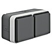 Berker Feuchtraum-Steckdose W.1 (2-fach, Horizontal, IP55, Grau) | BAUHAUS