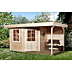 Weka Gartenhaus Designhaus 213 A+ (Außenmaß inkl. Dachüberstand (B x T): 436 x 279 cm, Holz, Natur, 9,163 m²) | BAUHAUS