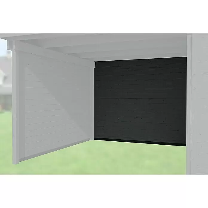Weka Rückwand für Anbau 150 cm - Anthrazit, Passend für: Weka Gartenhäuser Designhaus 126 A & 172 A - Stimmungsaufnahme