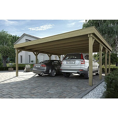 Weka Carport 609 (Doppelcarport, Natur, Grundfläche: 34,042 m²)