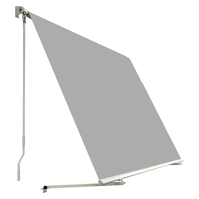 SmartSun Toldo para balcón Urban - Gris, Ancho: 2 m, Caída: 2,45 m - La imagen muestra un toldo lateral de alta calidad en gris elegante, ideal para uso exterior, que ofrece privacidad y protección.