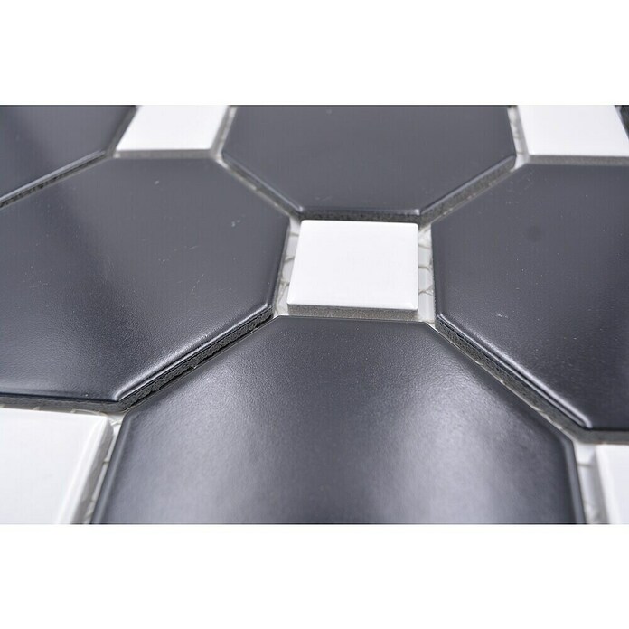 Mosaikfliese Octa G 942N (30 x 30 cm, Schwarz/Weiß, Matt) | BAUHAUS