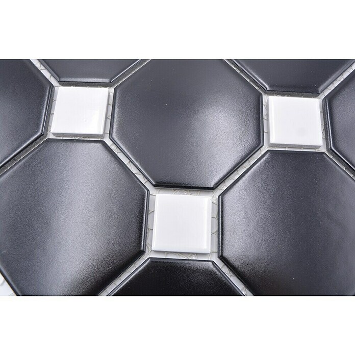 Mosaikfliese Octa G 942N (30 x 30 cm, Schwarz/Weiß, Matt) | BAUHAUS