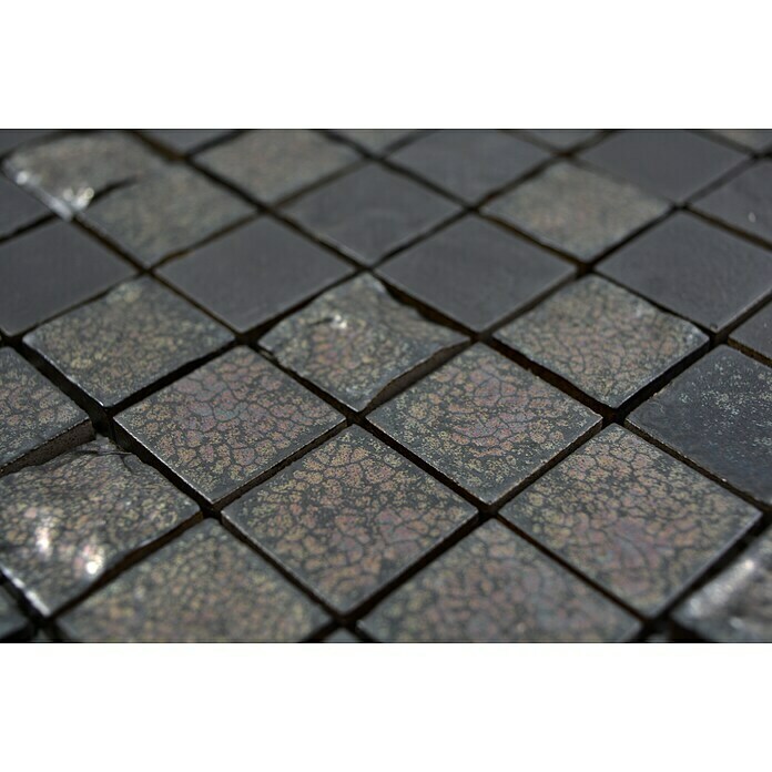 Mosaikfliese Quadrat Sabi CG SB10 (31,6 x 31,6 cm, Schwarz, Matt) | BAUHAUS