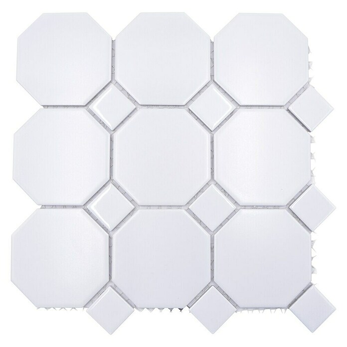 Mozaik pločica OCTA G 930N  (30 x 30 cm, Bijele boje, Mat) | BAUHAUS