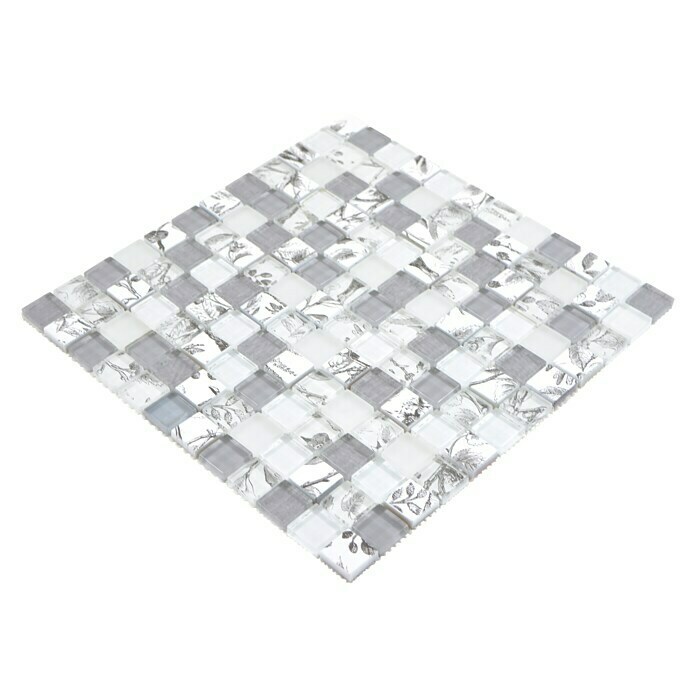 Mozaik pločica Quadrat Crystal XCM JT12  (29,8 x 29,8 cm, Sive boje, Sjaj) | BAUHAUS