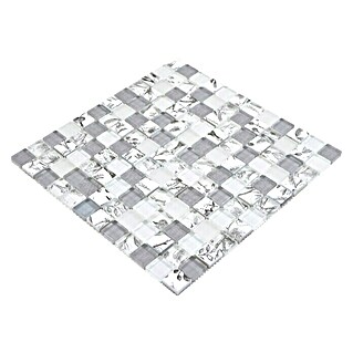 Mozaik pločica Quadrat Crystal XCM JT12 (29,8 x 29,8 cm, Sive boje, Sjaj)