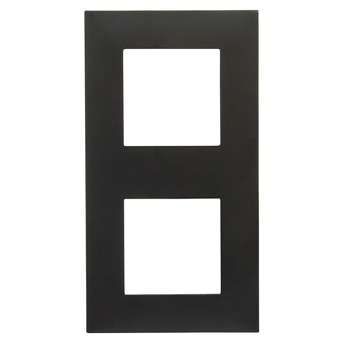 Legrand Valena Next Marco - Negro, Modelo de mecanismos: x 2, Plástico, Instalar - Una moderna placa de cubierta de doble marco negro para interruptores y enchufes, perfecta para interiores elegantes.