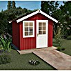 Weka Gartenhaus Schwedenhaus (Außenmaß inkl. Dachüberstand (B x T): 314 x 302 cm, Holz, Schwedenrot/Weiß) | BAUHAUS