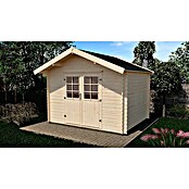Weka Gartenhaus 209 (Außenmaß inkl. Dachüberstand (B x T): 333 x 360 cm, Holz, Natur, 9 m²) | BAUHAUS