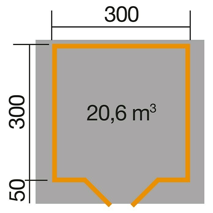 Weka Gartenhaus 209 (Außenmaß inkl. Dachüberstand (B x T): 333 x 360 cm, Holz, Natur, 9 m²) | BAUHAUS
