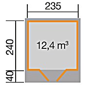 Weka Gartenhaus 179 (Außenmaß inkl. Dachüberstand (B x T): 280 x 314 cm, Holz, Natur) | BAUHAUS