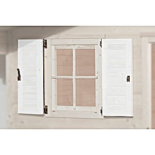 Weka Fensterladen zweiseitig (Passend für: Fenster B x H: 69 x 79 cm, Weiß)