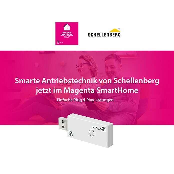 Schellenberg Funk-Rohrmotor Premium 40 Maxi (Max. Rollladenfläche: 15 m² bei Kunststoffrollläden, Einbaulänge: 620 mm, Zugkraft: 60 kg)