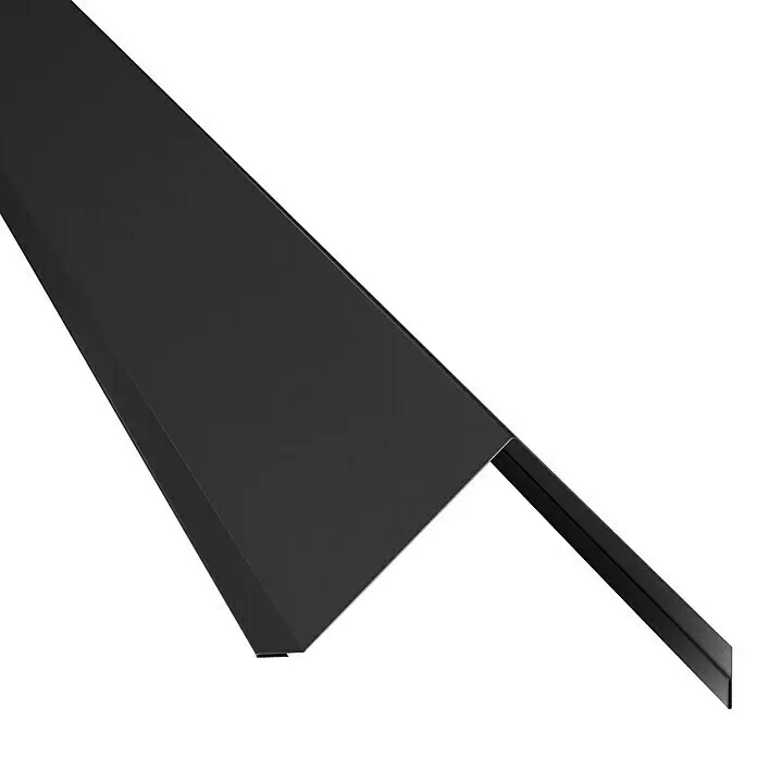 Metdach Kantenwinkel Ortgang - Schwarz, 100 cm, Stahl - Detailaufnahme
