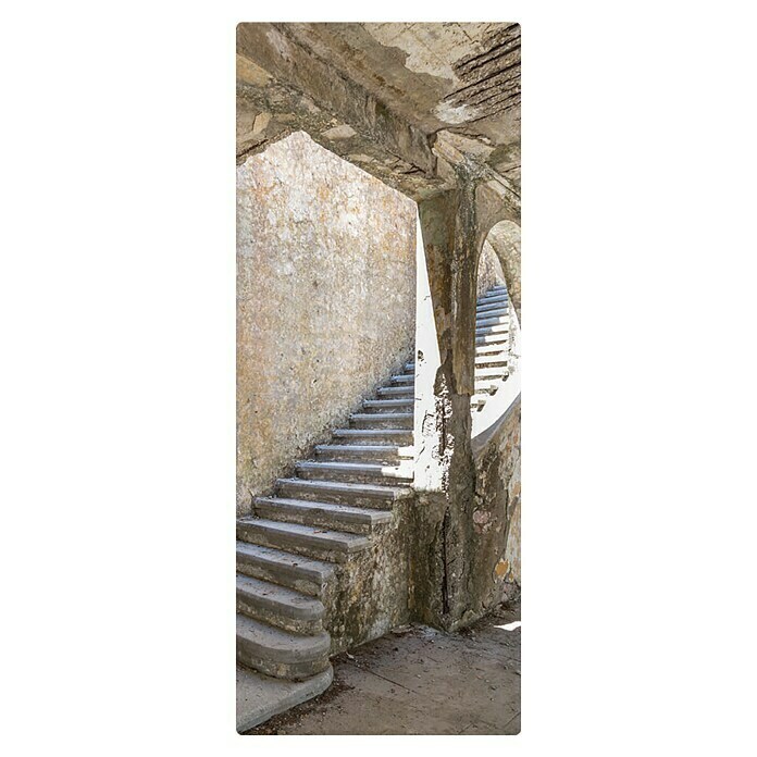 SanDesign Duschrückwandmuster Lost Place Stairway (17,5 cm x 7 cm x 8 mm, Landschaft & Stadt)
