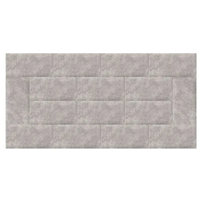 Fllow Wandpolster Preston - Beige, 60 x 30 cm - Graue, rechteckige Wandpaneele mit strukturiertem Muster, ideal für moderne Innenräume. Die Textur verleiht Tiefe und Interesse an der Wandfläche.