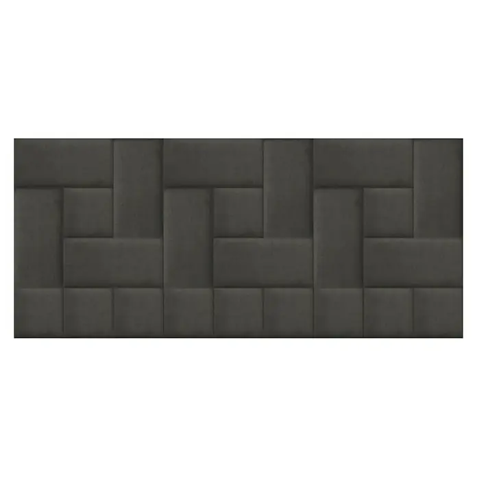 Fllow Wandpolster Velvet - Anthrazit, L x B: 30 x 30 cm - Wandpaneele in Anthrazit mit geometrischem Muster. Diese schallabsorbierenden Paneele sind ideal für ein modernes Interieur.