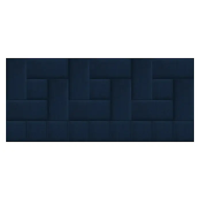 Fllow Wandpolster Velvet - Blau, L x B: 30 x 30 cm - Strukturiertes, blaues Wandpaneel mit geometrischem Muster für moderne Akzente und eine stilvolle Raumgestaltung, ideal für Wohn- oder Geschäftsräume.