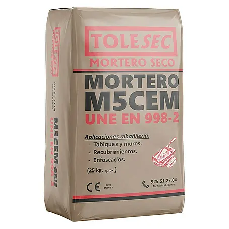 BHS Madrid  Mortero de cemento Tolesec M-5