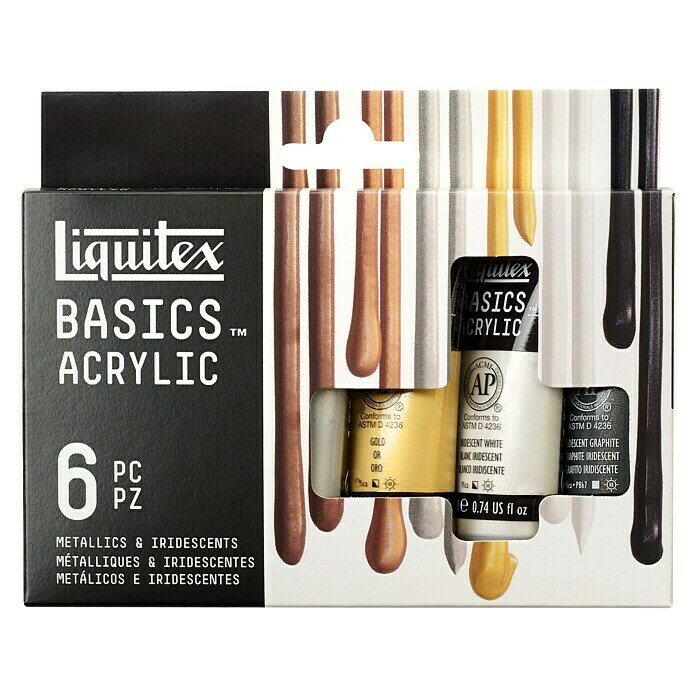 Liquitex Basics Acrylfarben-Set Metallic