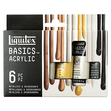 Liquitex Basics Acrylfarben-Set Metallic