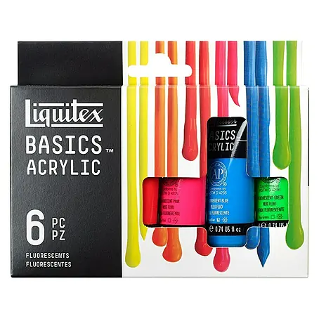 Liquitex Basics Acrylfarben-Set Fluoreszendierend