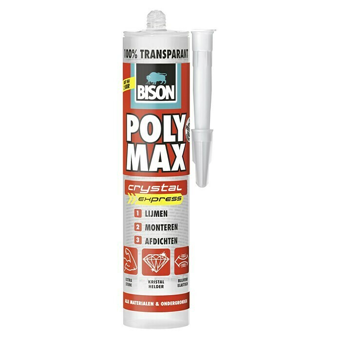 Bison Poly Max Montagelijm Crystal Express (300 g, Patroon) | BAUHAUS