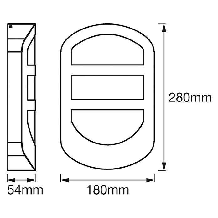 Ledvance LED-Außenwandleuchte Endura12 W, 180 x 54 x 280 mm, Edelstahl, IP44, Ohne Bewegungssensor