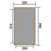 Weka Pavillon Gartenoase 651 B (L x B: 333 x 584 cm, Mit Dachschindeln) | BAUHAUS