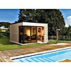 Weka Gartenhaus Designhaus Cubilis (Außenmaß inkl. Dachüberstand (B x T): 388 x 314 cm, Holz, Natur) | BAUHAUS