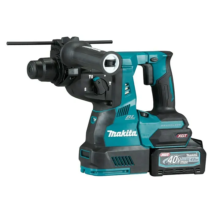 Makita XGT 40V max. Akku-Kombihammer HR003GM201 - 40 V, 2 Akkus, 4 Ah, 2,8 J - Makita Akku-Bohrhammer mit 40V max XGT Akku, ideal für anspruchsvolle Bohrarbeiten. Leistungsstark und zuverlässig für Profis.